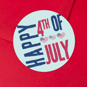 4th Of July Party Classic Round Sticker