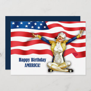 4th of July Party Event Retro Pin-Up Invitation