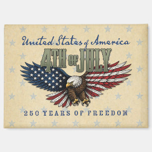 4th of July Party Favour Gift USA 250 Year Anniver Magnet