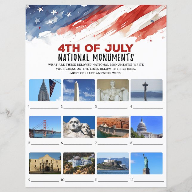 4th of July Party Game (Front)