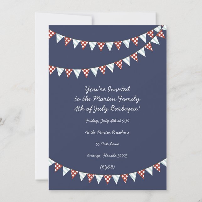 4th of July Party Invitation (Front)
