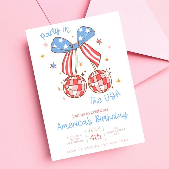 4th of July Party Invitation, Patriotic Party Invi Invitation (Creator Uploaded)