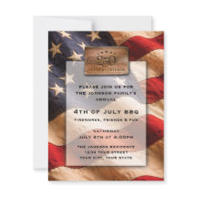 4th of July Party Invitation USA 250 Years