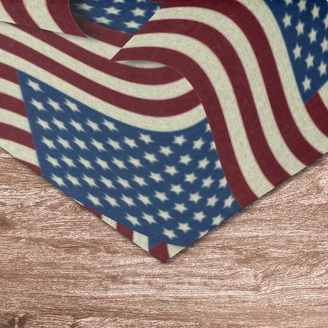 4TH Of July Party Red White And Blue American Flag Tissue Paper (Creator Uploaded)