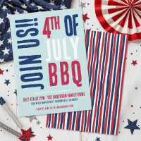 4th Of July Party Red White Blue Patriotic