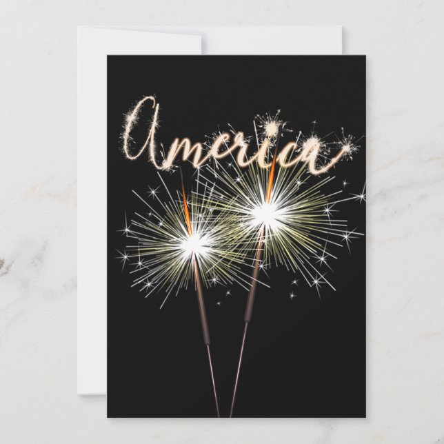 4th of July Party Sparkler Invitation (Front)