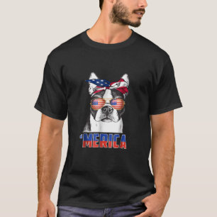 4Th Of July Patriot Boston Terrier Dog Lover T-Shirt
