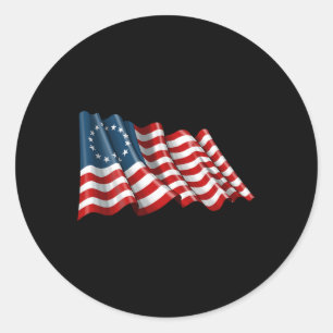 4th Of July Patriotic 13 Colonies  Classic Round Sticker