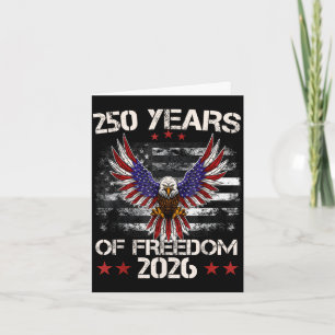 4th of july patriotic 250th anniversary 250 years4 card