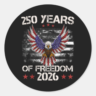 4Th of July Patriotic 250Th Anniversary 250 Years Classic Round Sticker