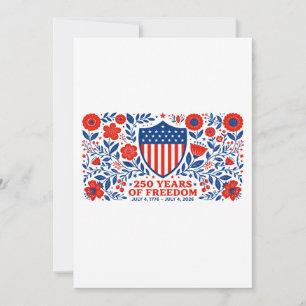 4th of July Patriotic 250th Anniversary 250 Years Invitation