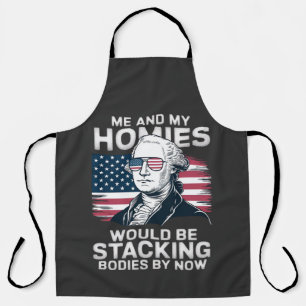 4th of july patriotic american apron