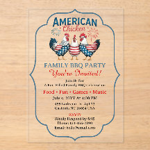 4th of July Patriotic American Chicken Design