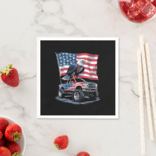 4th of July Patriotic American Flag Eagle USA Napkin