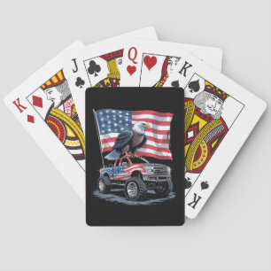 4th of July Patriotic American Flag Eagle USA  Playing Cards