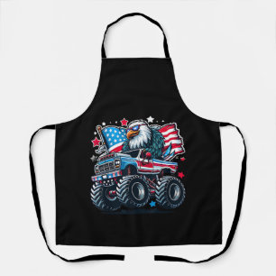 4th of July Patriotic American Flag Eagle USA Red Apron