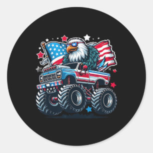 4th Of July Patriotic American Flag Eagle Usa Red Classic Round Sticker