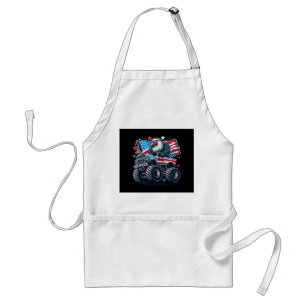 4th of July Patriotic American Flag Eagle USA Red Standard Apron