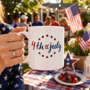 4th of July Patriotic American flag stars freedom  Coffee Mug