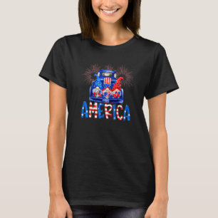 4th Of July Patriotic American Flag Three Gnomes F T-Shirt