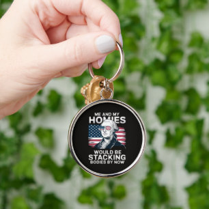 4th of July Patriotic American Key Ring