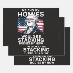 4th of July Patriotic American Wrapping Paper Sheet