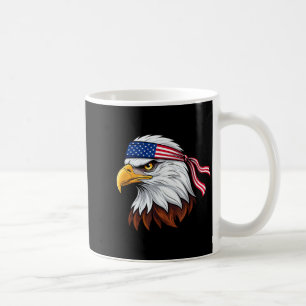 4th of july patriotic bald eagle american flag coo coffee mug