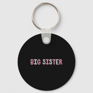 4th Of July Patriotic Big Sister Independence Day Key Ring