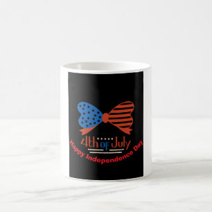 "4th of July" Patriotic Bow Design Custom Coffee Mug