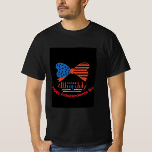 "4th of July" Patriotic Bow Design Custom T-Shirt