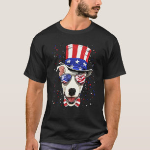 4th of July Patriotic Bull Terrier Pet Dog America T-Shirt