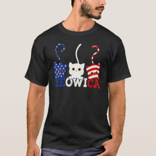 4th Of July Patriotic Cat  American Flag Meowica C T-Shirt