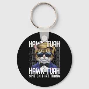 4th Of July Patriotic Cat Usa Hawk Tuah Spit On Th Key Ring