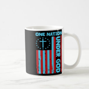 4th Of July Patriotic Christian Flag One Nation Un Coffee Mug