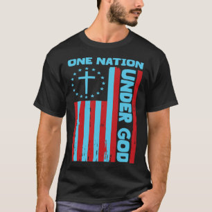 4th Of July Patriotic Christian Flag One Nation Un T-Shirt