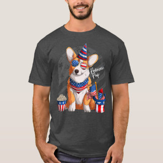 4th Of July, Patriotic Corgi Dog, America8 T-Shirt