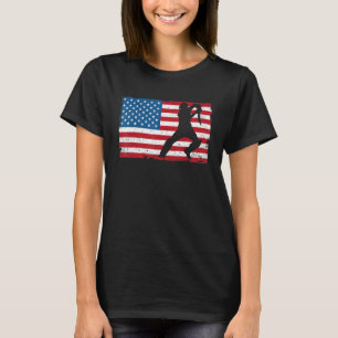 4th Of July Patriotic Cricketer American Flag Cric T-Shirt