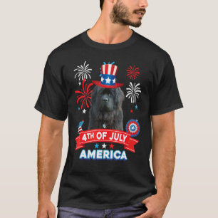 4th Of July Patriotic Day Newfoundland Dog Indepen T-Shirt