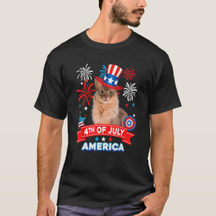 4th Of July Patriotic Day Somali Cat Independence T-Shirt