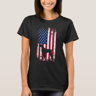 4th Of July Patriotic Dog Mum Dad US Flag Brittany T-Shirt
