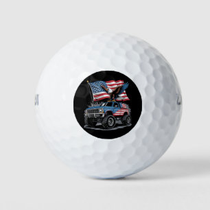 4th Of July Patriotic Eagle Monster Truck American Golf Balls