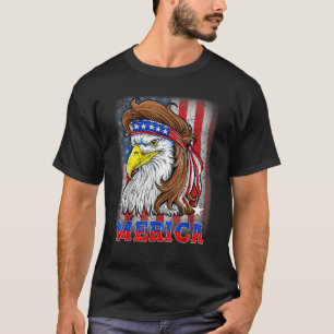 4th Of July Patriotic Eagle Mulle American Flag Us T-Shirt