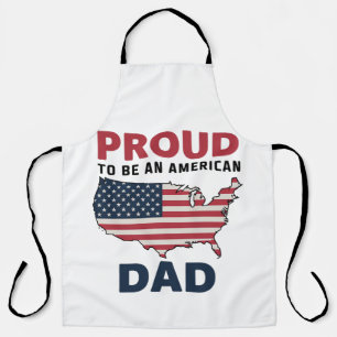 4th of July Patriotic Father's Day  Apron