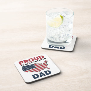 4th of July Patriotic Father's Day Coaster