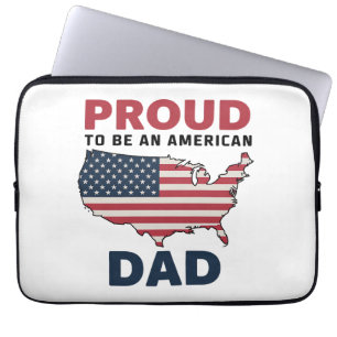 4th of July Patriotic Father's Day Laptop Sleeve
