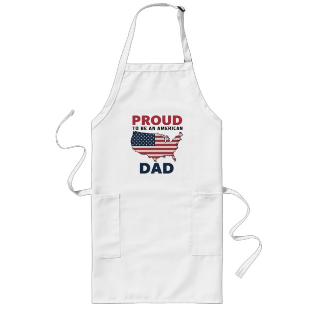 4th of July Patriotic Father's Day  Long Apron (Front)