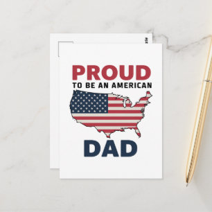 4th of July Patriotic Father's Day Postcard