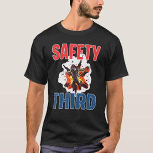 4th Of July Patriotic Fireworks Safety Third 6 T-Shirt
