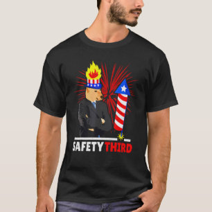 4th Of July Patriotic Fireworks Safety Third Cheem T-Shirt