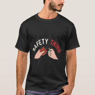 4th Of July Patriotic Fireworks Safety Third  T-Shirt